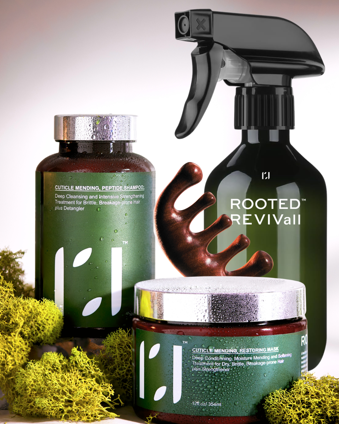 ROOTED REVIVall™ Washday Bundle: Complete 4-Piece Breakage Repair & Restoration System